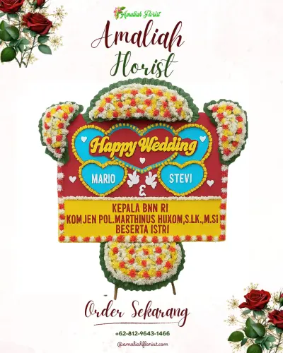 Karangan Papan Bunga Pernikahan di Sumur Meleleh